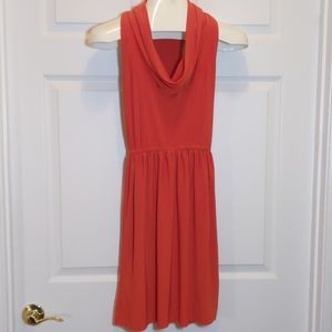 Judith March Orange Cowl Neck Dress, Small